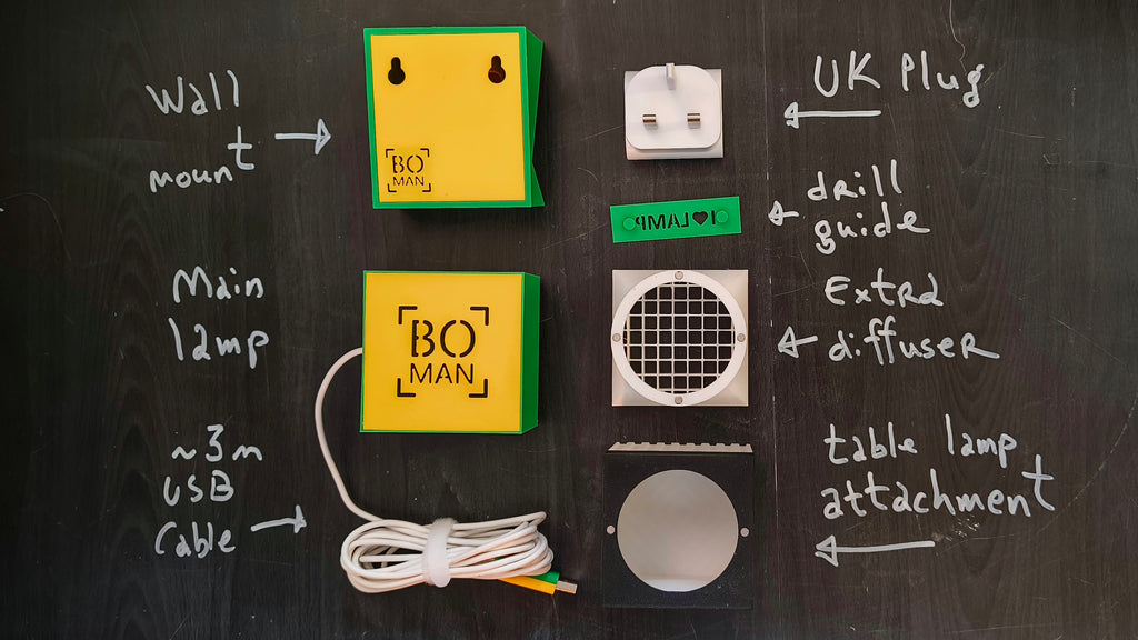 Modular Wall Lamp - oo1 - [Bambu Green & Sunflower Yellow / White]