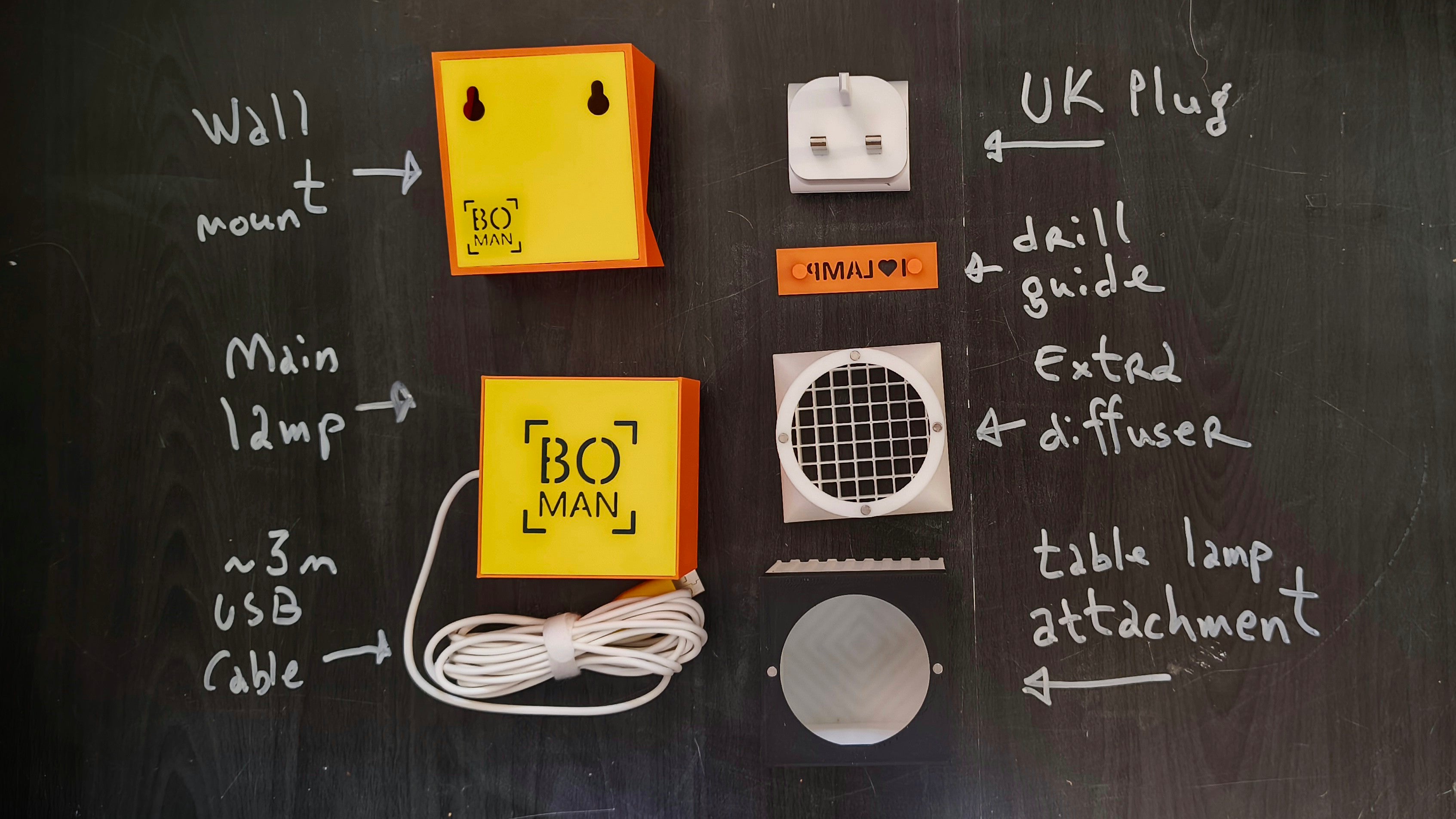 Modular Wall Lamp - oo1 - [Orange & Yellow / White]
