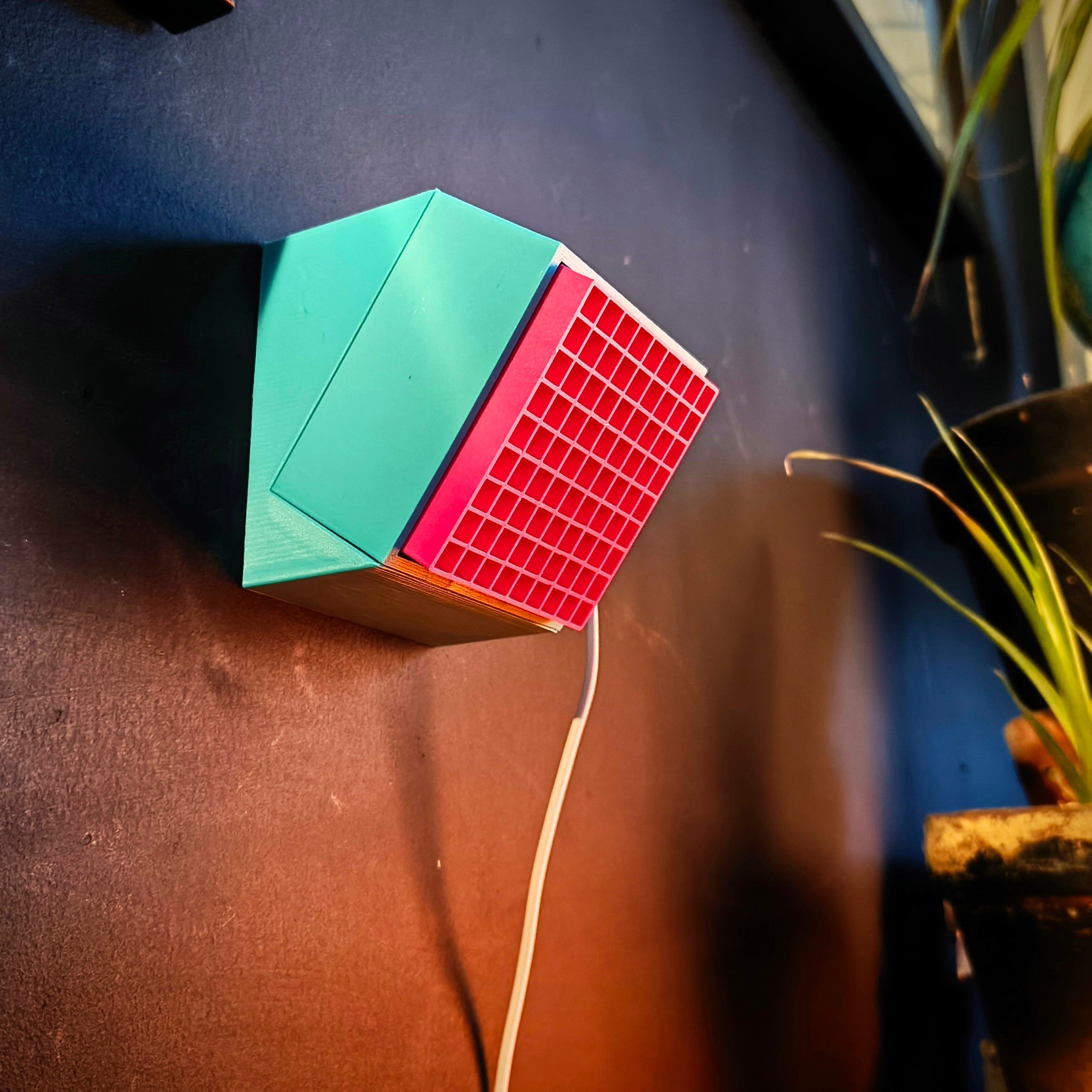 Modular Wall Lamp - oo1 -  [Turquoise & Magenta / White]