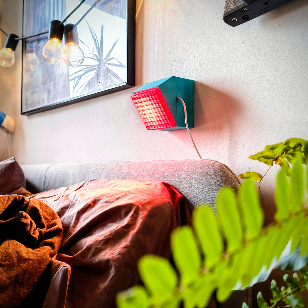 Modular Wall Lamp - oo1 -  [Turquoise & Magenta / White]