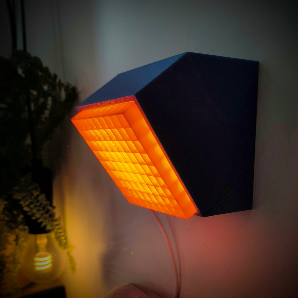Modular Wall Lamp - oo1 -  [Cyan & Orange / White]